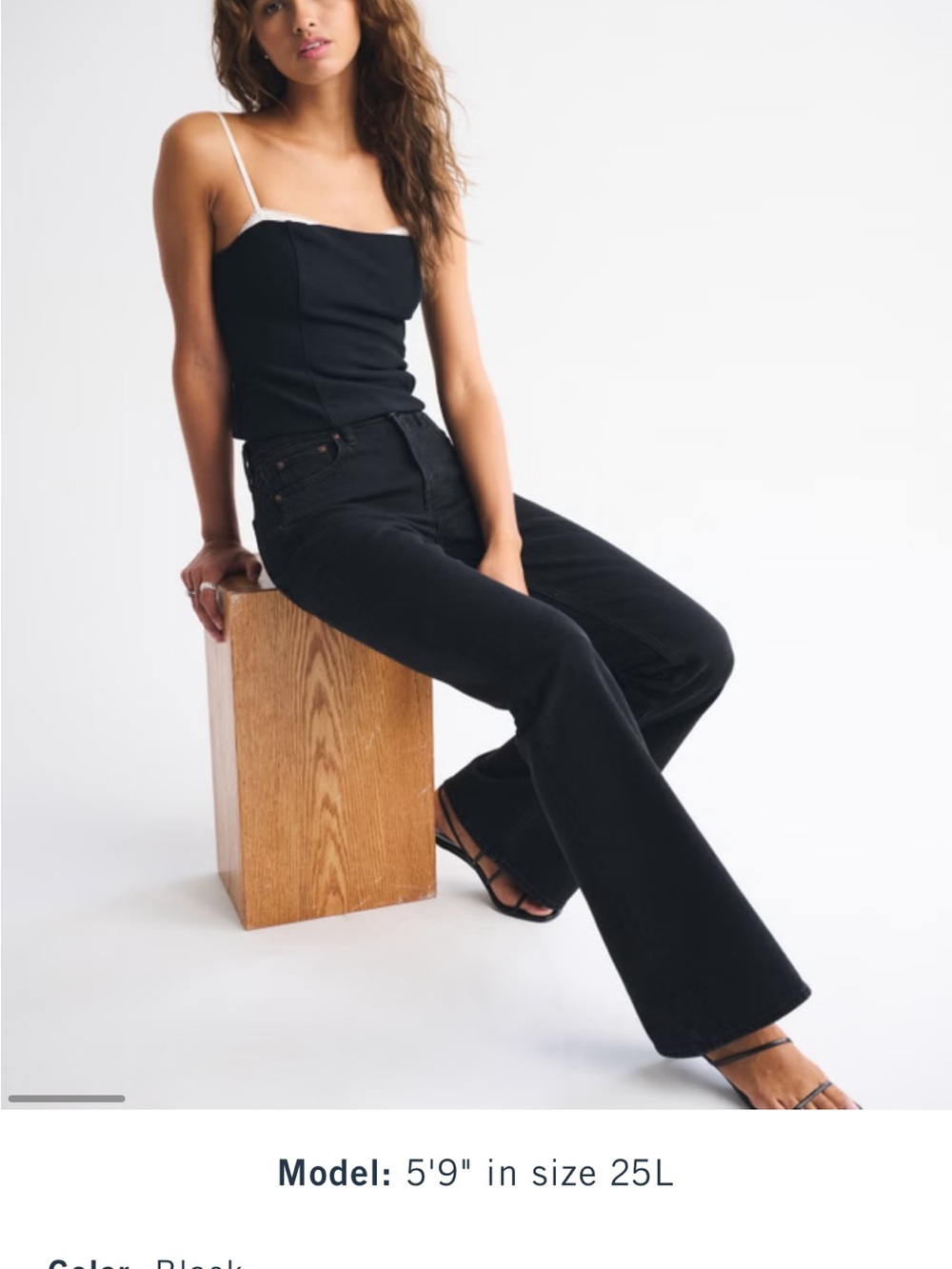 Abercrombie & Fitch Black High-Rise Flare Jeans